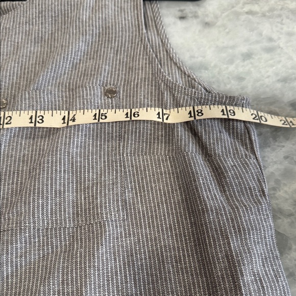 Anne Klein Gray Striped Sleeveless Blouse - Picture 7 of 7